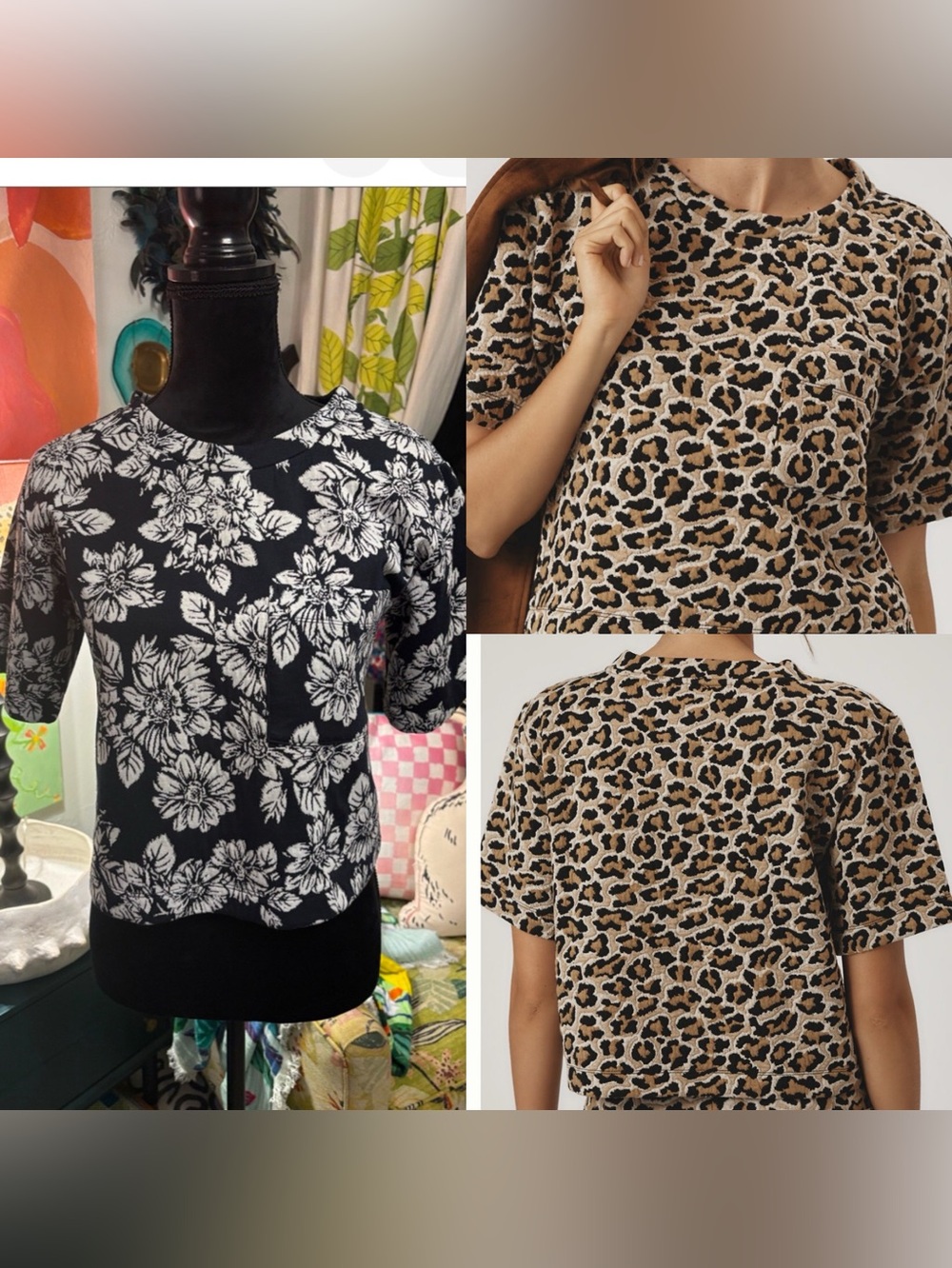 Black Floral Pocket Tee MAEVE BY ANTHROPOLOGIE